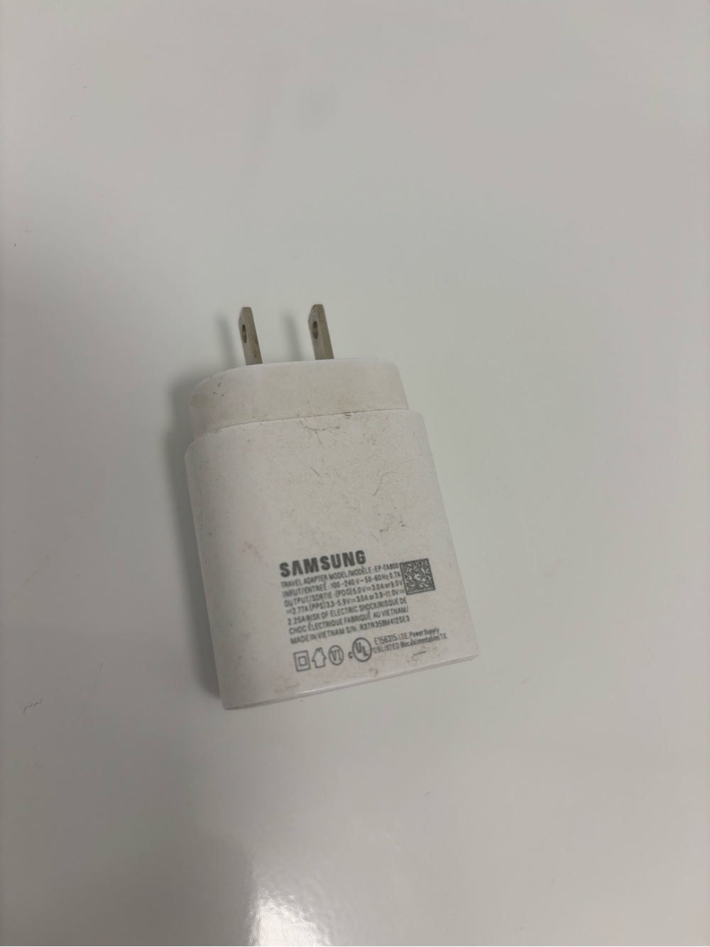 Samsung White USB Wall Power Adapter